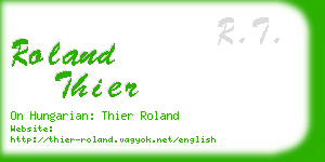 roland thier business card